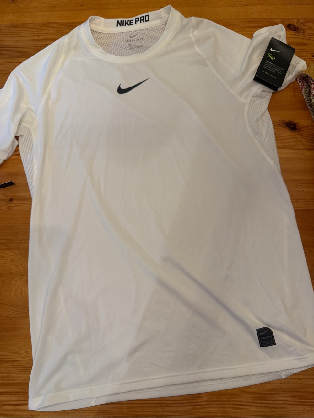 NWT Nike Pro Mens L Dri Fit White